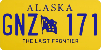 AK license plate GNZ171