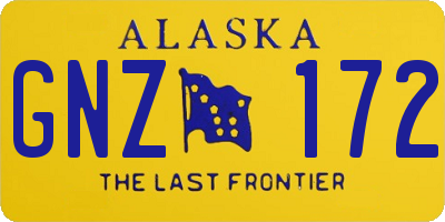 AK license plate GNZ172