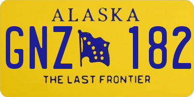 AK license plate GNZ182