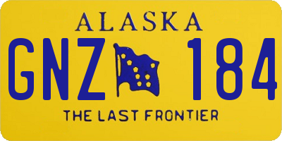 AK license plate GNZ184