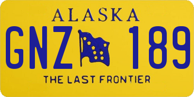 AK license plate GNZ189