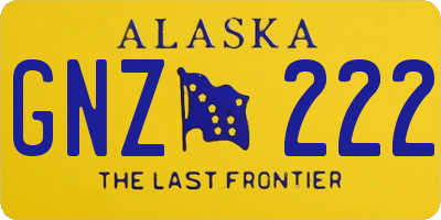 AK license plate GNZ222