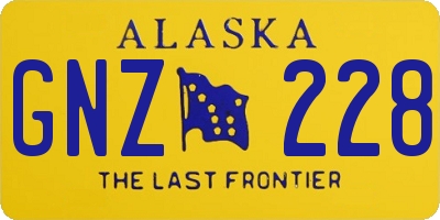 AK license plate GNZ228