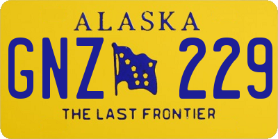 AK license plate GNZ229