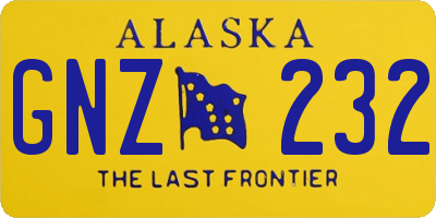 AK license plate GNZ232