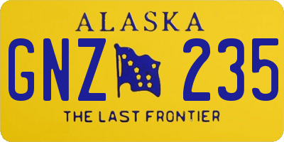 AK license plate GNZ235