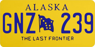 AK license plate GNZ239