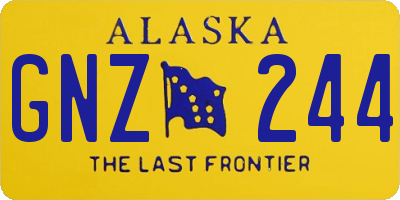 AK license plate GNZ244