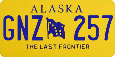 AK license plate GNZ257