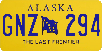 AK license plate GNZ294