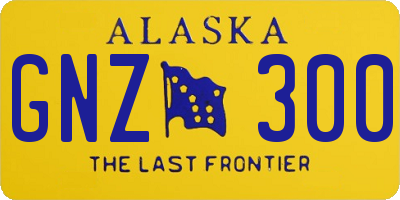 AK license plate GNZ300