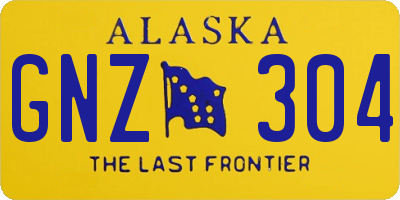 AK license plate GNZ304