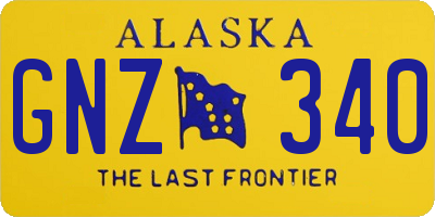 AK license plate GNZ340