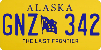 AK license plate GNZ342