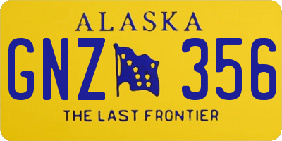 AK license plate GNZ356