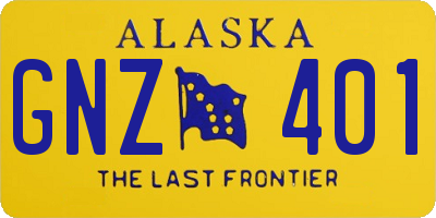 AK license plate GNZ401