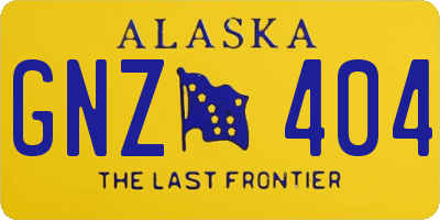 AK license plate GNZ404