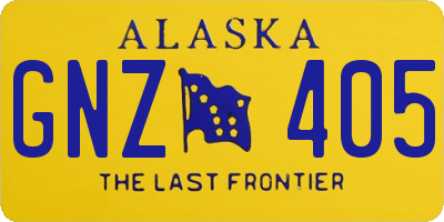 AK license plate GNZ405