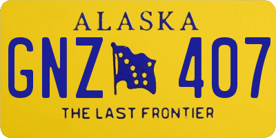 AK license plate GNZ407