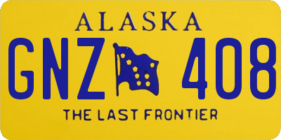 AK license plate GNZ408