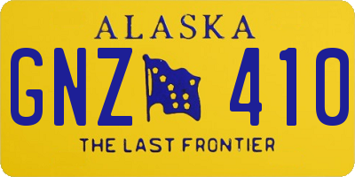 AK license plate GNZ410