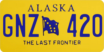 AK license plate GNZ420