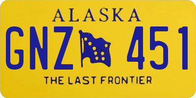 AK license plate GNZ451