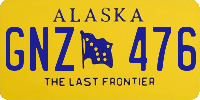 AK license plate GNZ476