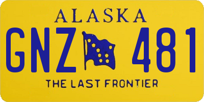 AK license plate GNZ481