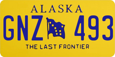 AK license plate GNZ493