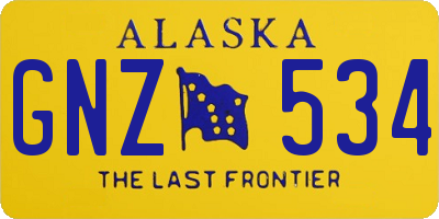 AK license plate GNZ534