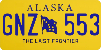 AK license plate GNZ553