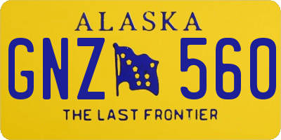 AK license plate GNZ560