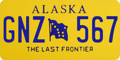 AK license plate GNZ567