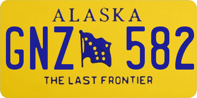 AK license plate GNZ582