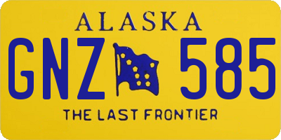 AK license plate GNZ585