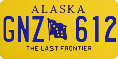 AK license plate GNZ612