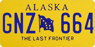 AK license plate GNZ664