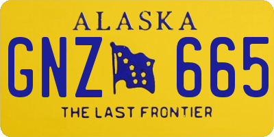 AK license plate GNZ665