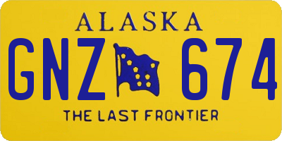 AK license plate GNZ674