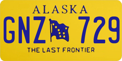 AK license plate GNZ729