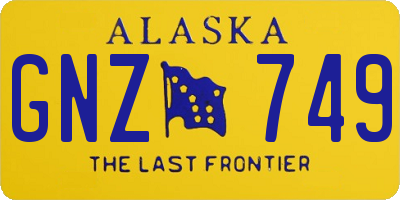 AK license plate GNZ749