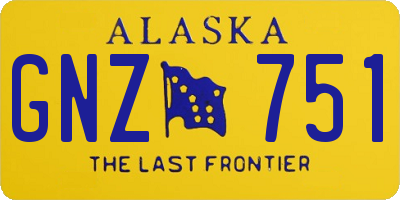 AK license plate GNZ751