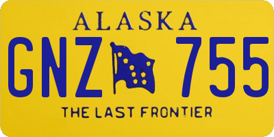 AK license plate GNZ755