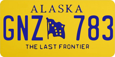 AK license plate GNZ783