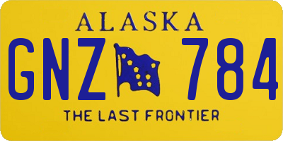 AK license plate GNZ784