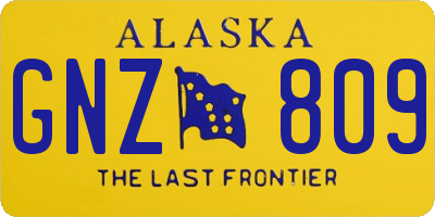 AK license plate GNZ809