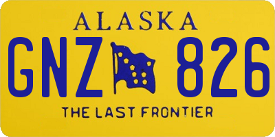 AK license plate GNZ826