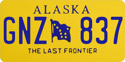 AK license plate GNZ837