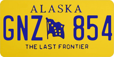 AK license plate GNZ854